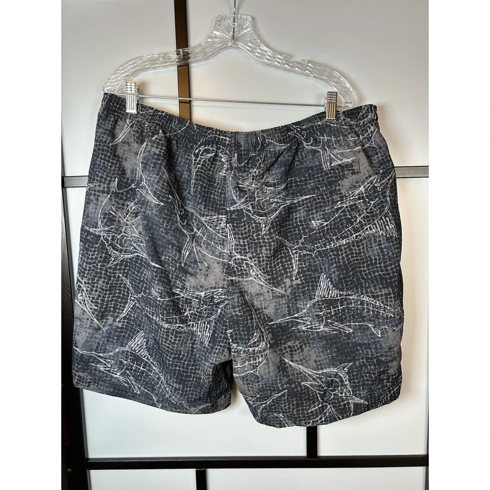 Eddie Bauer Tidal II Short Carbon Swimming Trunks Mens XL  Mesh‎ Lined